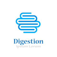 Intestine digestion vector logo