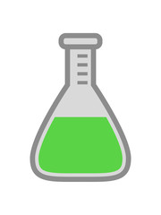 volles reagenzglas grüne flüssigkeit reagenzgläschen labor glas flasche messen wissenschaft forscher forschen chemie alchemie testen behälter glas wissen lehre lernen clipart design