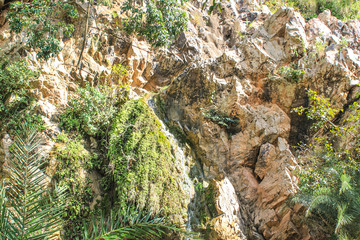Cliff of rock mountain Close-up