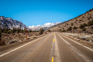 Scenic road through the mountains of Sierra Nevada - travel photography