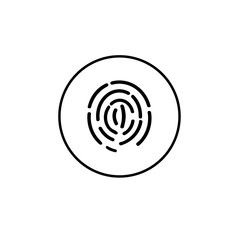 Touch id button, web. ID app icon. Vector illustration