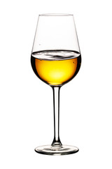 Drinks in glass glasses, glasses, on white background