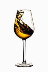 Drinks in glass glasses, glasses, on white background