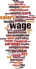 Obraz premium Wage word cloud