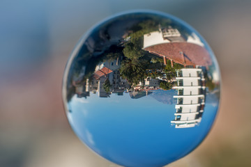Cityscape in a sphere
