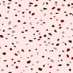 Terrazzo seamless vector pattern. Abstract background. Natural stone texture