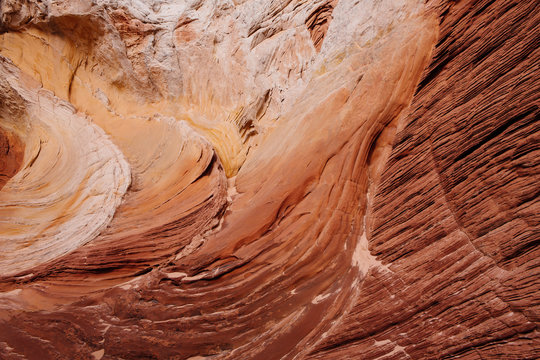 Detail of Navajo sandstone rock formation from White Pocket