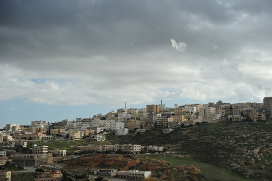 A view of the town of Karak in Jordan