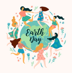 Earth Day. Vector template for different uses Design element