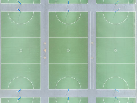 Fototapeta Aerial views of netball court