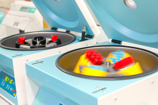 Cell, blood seperation using a centrifuger