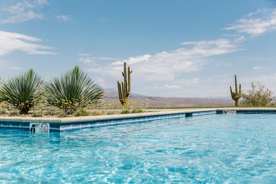 Desert Landscape with Swimming Pool