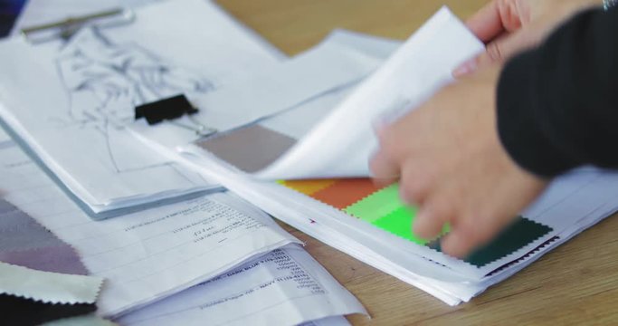 Sampler of fabric colors