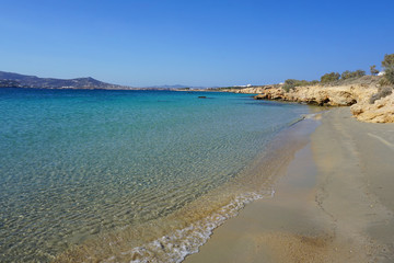 The beach of Martselo is an oasis of relaxation close to Parikia