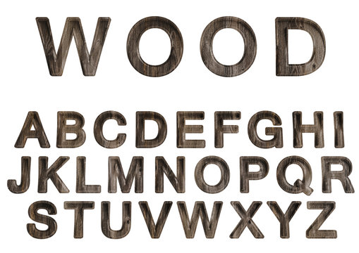 Wood alphabet