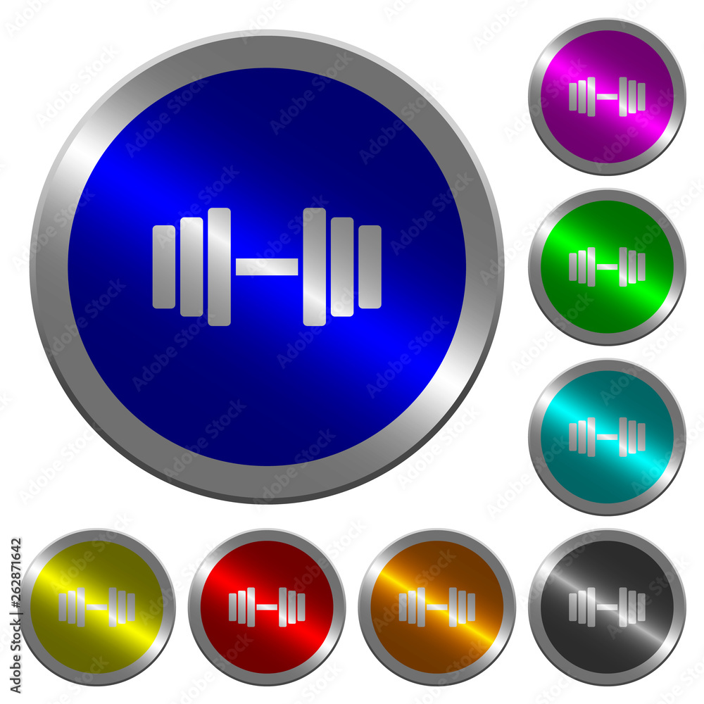 Poster gym luminous coin-like round color buttons