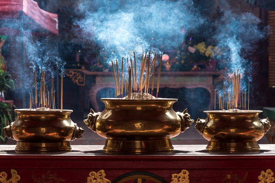 Incense Sticks in a Chinese temple
