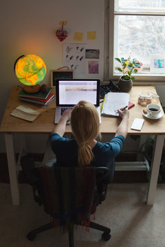 Freelancer working at home