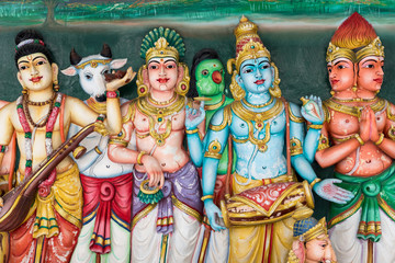 Hindu statues from a hindu temple in Kuala Lumpur