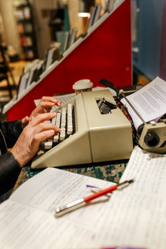 Female writer working