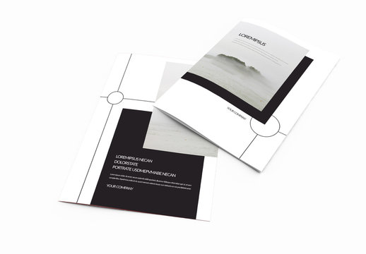 Bifold Brochure with Black Elements