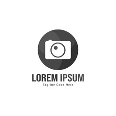 Photography logo template design. Photography logo with modern frame isolated on white background
