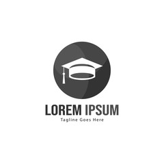 University logo template design. University logo with modern frame isolated on white background