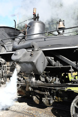 steam railroad locomotive running gear