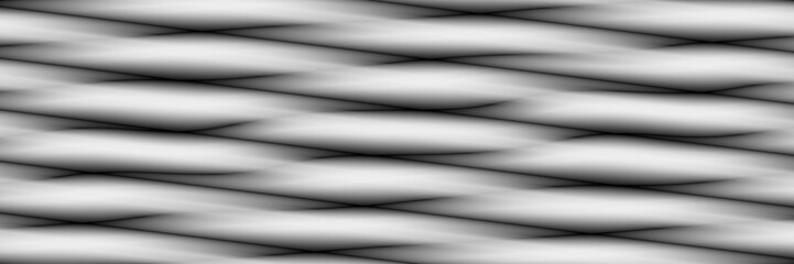 Digital art, abstract black & white 3D objects, Germany