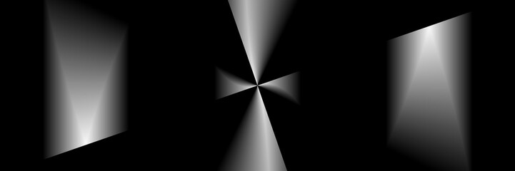 Digital art, abstract black & white 3D objects, Germany