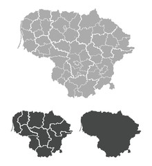 Fototapeta premium Map of Lithuania