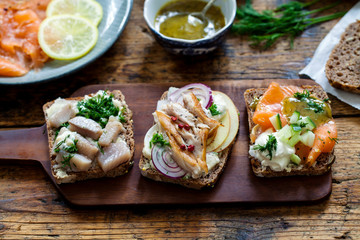 Scandinavian open sandwiches
