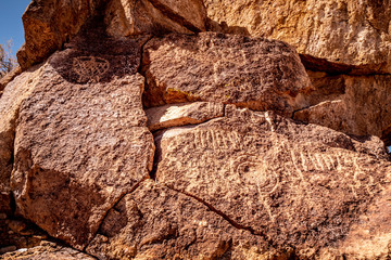 Ancient Petroglyphs at Chalfant Valley in the Eastern Sierra - travel photography