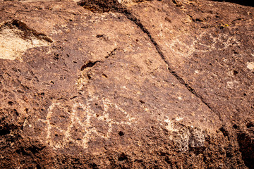 Rocks with ancient Petroglyphs at Chalfant Valley - travel photography