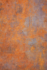 Rust Surface. Close-up Of Dark Hard Rust On An Old Sheet Of Metal Texture. Grunge Rusty Old And Dirty Metal Plate. Iron Surface Full Area Background Pattern.