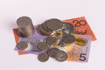 Australian coins and dollars
