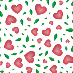 hearts and leafs ecology pattern
