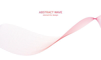 Abstract colorfull wave element for design. Digital frequency track equalizer. Stylized line art background.Vector illustration.Wave with lines created using blend tool.Curved wavy line, smooth stripe