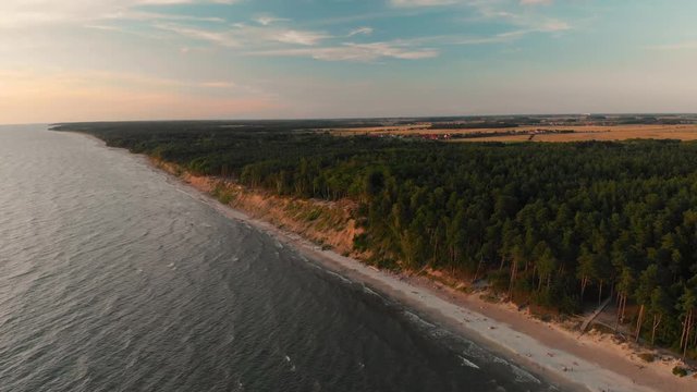 Aerial view of the Dutchman's Cap, the highest scarp in the whole Lithuanian seaside