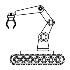 robotic arm mobil black and white