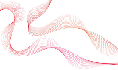 Abstract colorfull wave element for design. Digital frequency track equalizer. Stylized line art background.Vector illustration.Wave with lines created using blend tool.Curved wavy line, smooth stripe