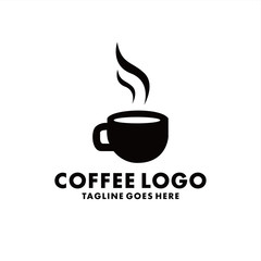 Coffee Logo Design Inspiration. Flat Icon Vector. Modern Symbol.