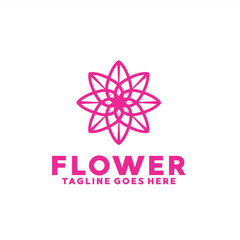 Flower Logo Design Inspiration. Natural Icon Vector. Flat And Organic Symbol.