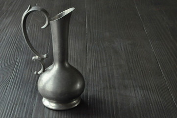 vase on gray background