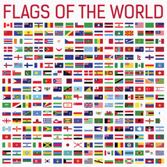 Naklejka premium Flags of The World