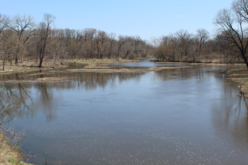 West Fork of the DuPage River at McDowell Grove Forest Preserve in Naperville, Illinois
