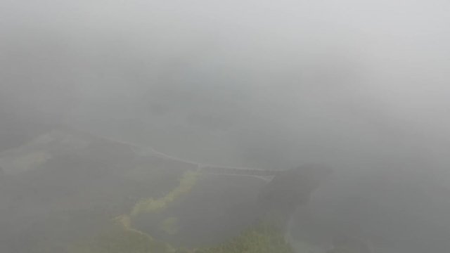 Lagoa do Fogo - See auf der Azoreninsel Sao Miguel aus der Luft