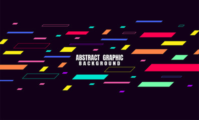 Abstract geometric colorful banner design on dark background for cover, business card, brochure. Vector illustration