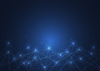 Fototapeta premium Internet connection, abstract sense of science and technology graphic design. Vector illustration