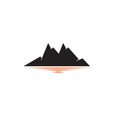Mountain icon logo design vector template